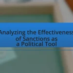 Analyzing the Effectiveness of Sanctions as a Political Tool