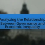 Analyzing the Relationship Between Governance and Economic Inequality