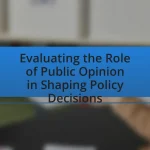 Evaluating the Role of Public Opinion in Shaping Policy Decisions
