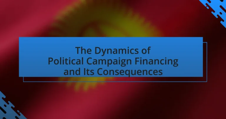 The Dynamics of Political Campaign Financing and Its Consequences