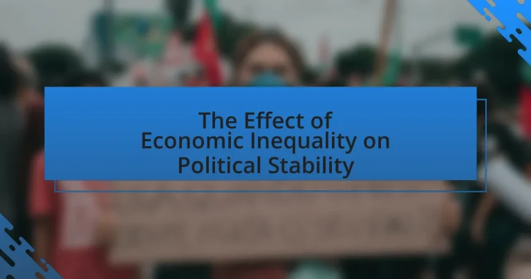 The Effect of Economic Inequality on Political Stability