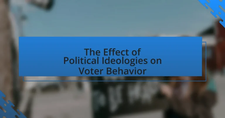 The Effect of Political Ideologies on Voter Behavior
