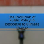 The Evolution of Public Policy in Response to Climate Change