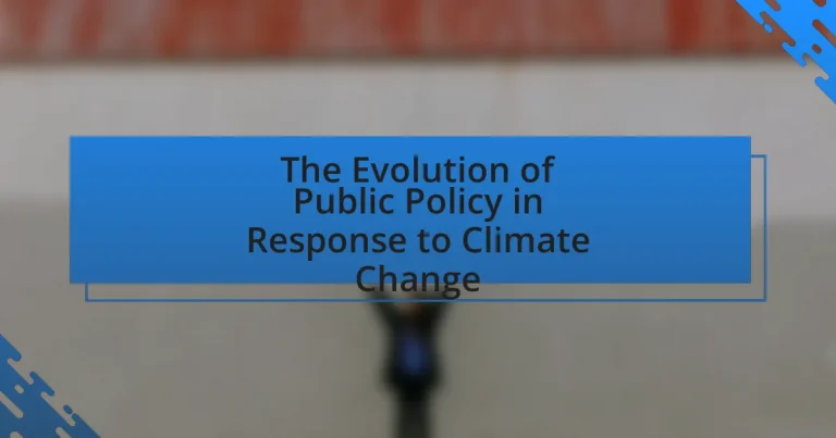 The Evolution of Public Policy in Response to Climate Change