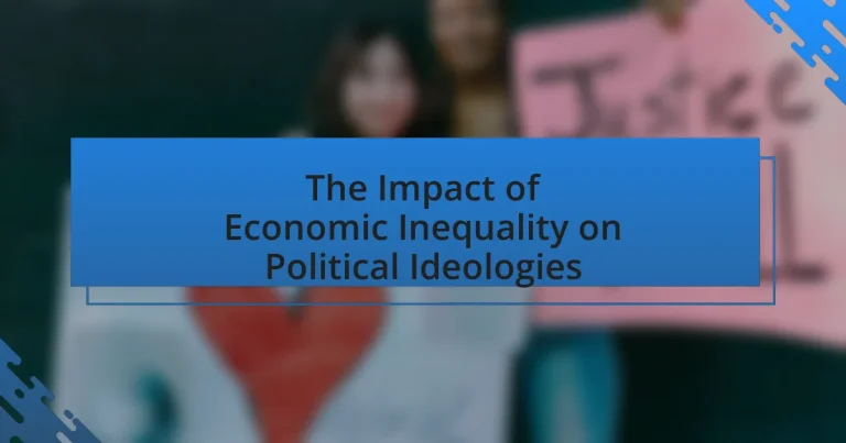 The Impact of Economic Inequality on Political Ideologies
