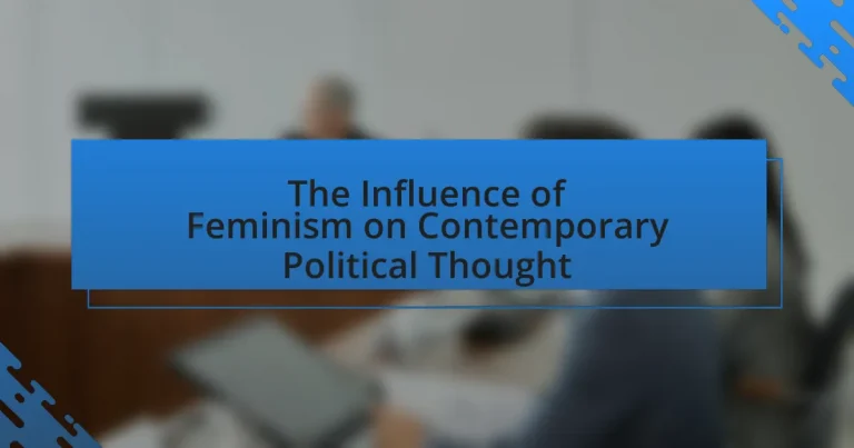 The Influence of Feminism on Contemporary Political Thought