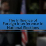 The Influence of Foreign Interference in National Elections