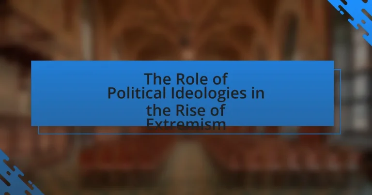 The Role of Political Ideologies in the Rise of Extremism
