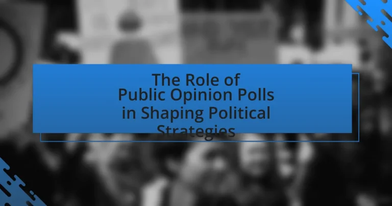 The Role of Public Opinion Polls in Shaping Political Strategies