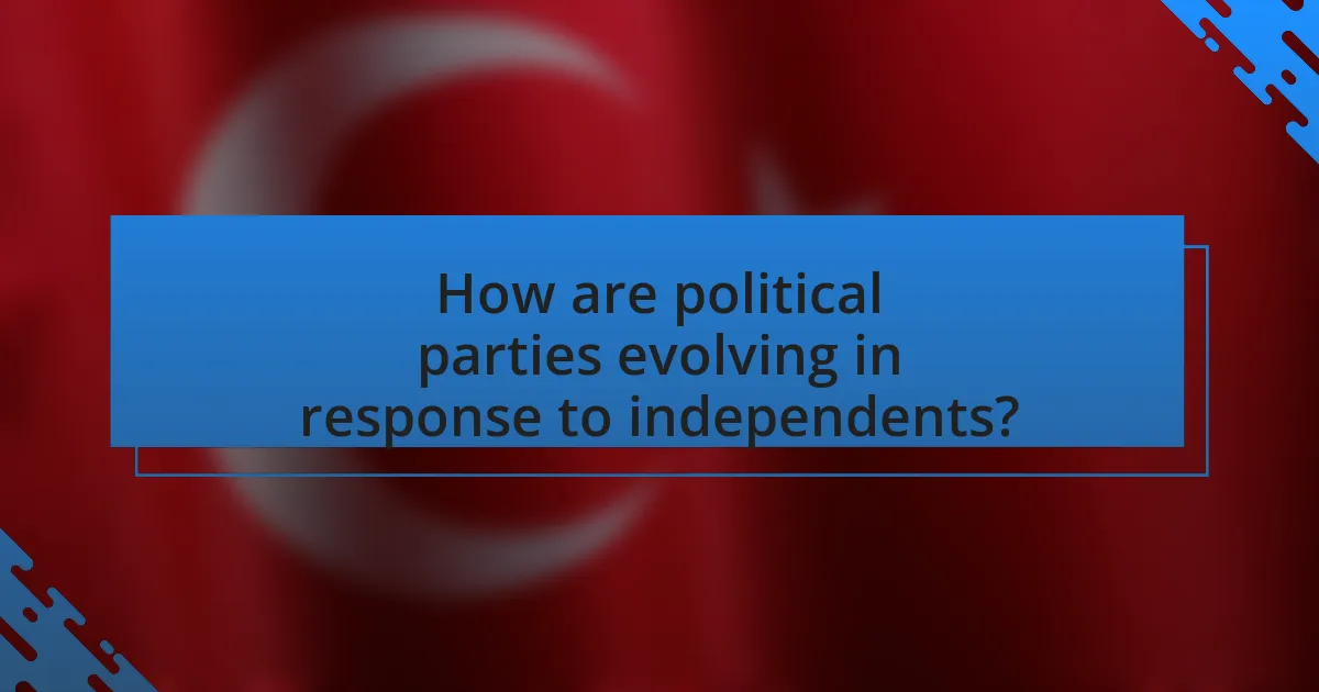 How are political parties evolving in response to independents?