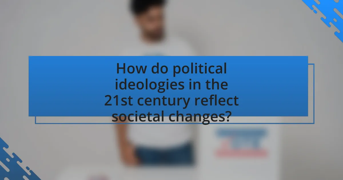 How do political ideologies in the 21st century reflect societal changes?