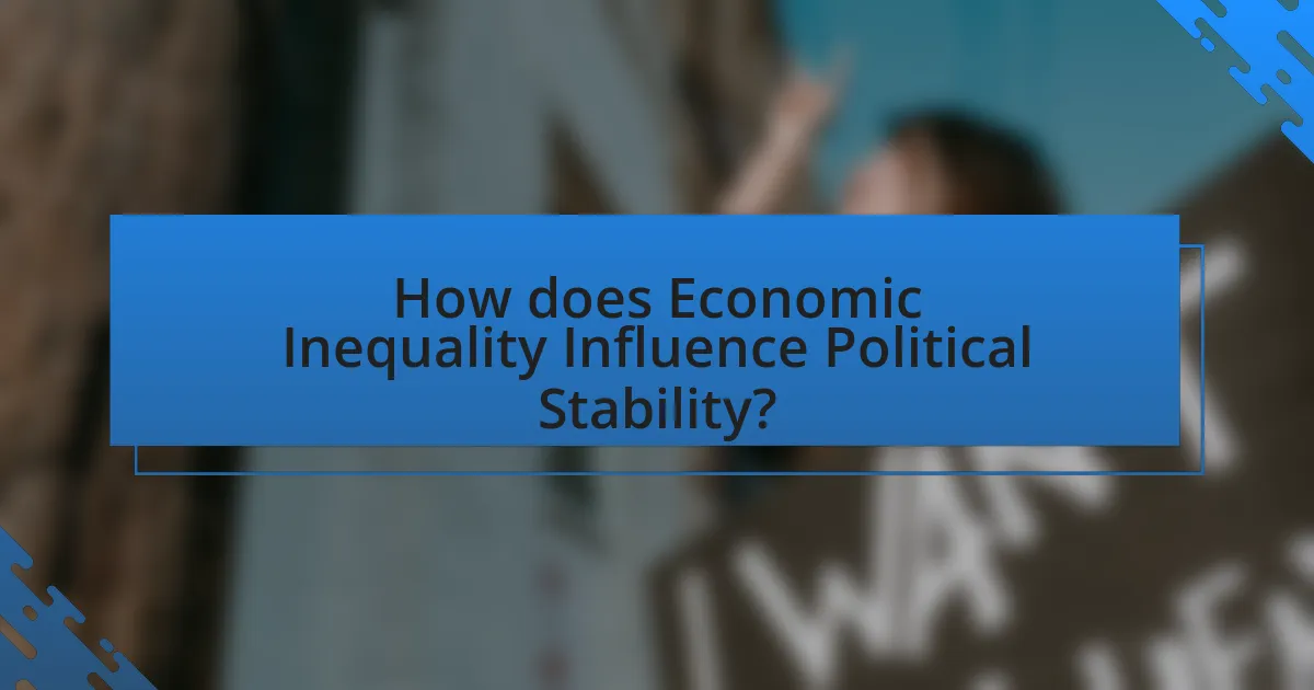How does Economic Inequality Influence Political Stability?