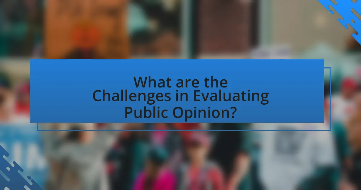 What are the Challenges in Evaluating Public Opinion?