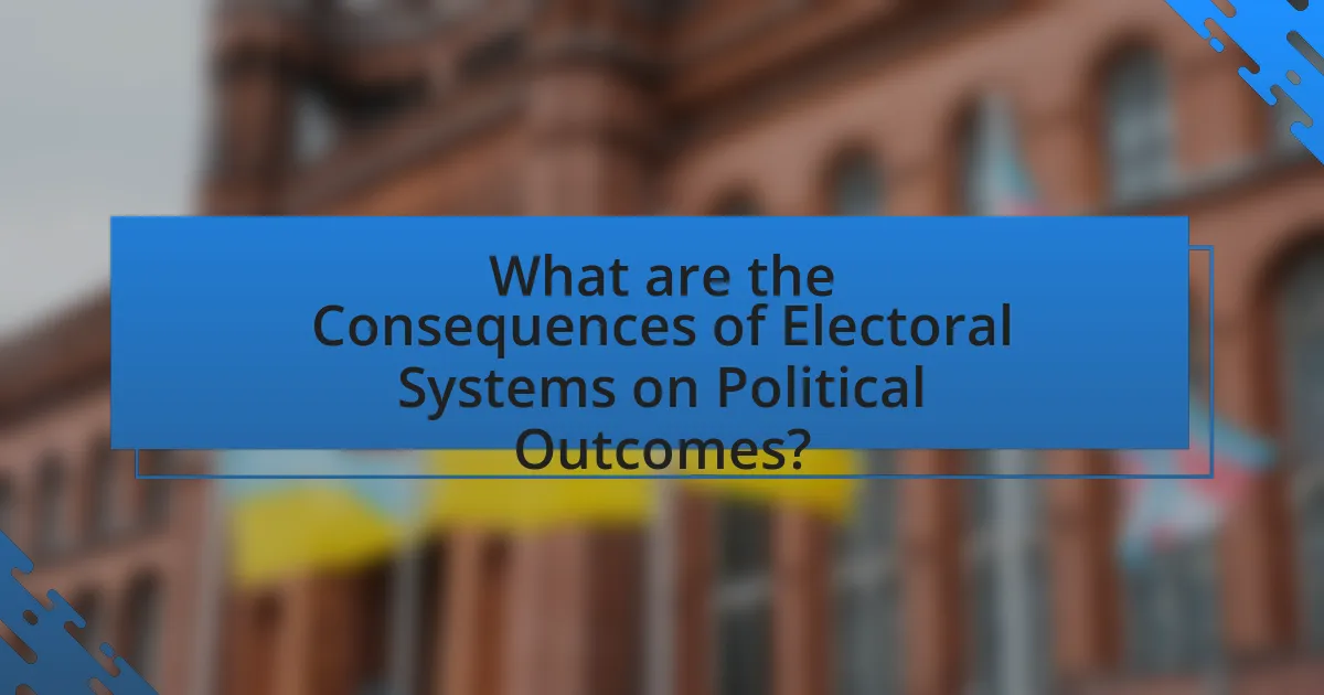 What are the Consequences of Electoral Systems on Political Outcomes?