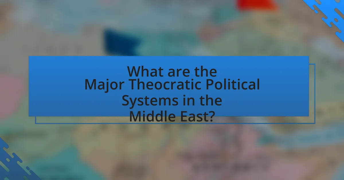 What are the Major Theocratic Political Systems in the Middle East?