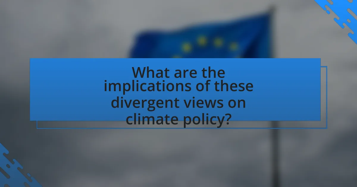What are the implications of these divergent views on climate policy?