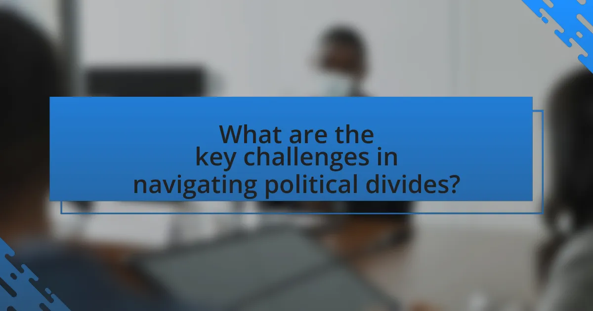 What are the key challenges in navigating political divides?