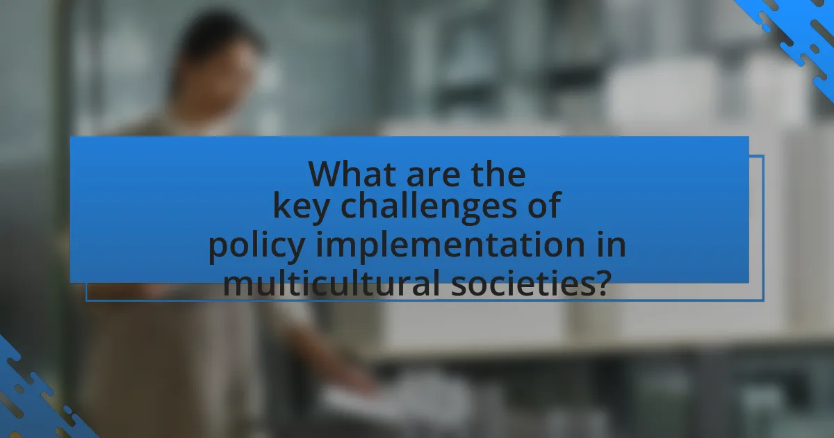 What are the key challenges of policy implementation in multicultural societies?