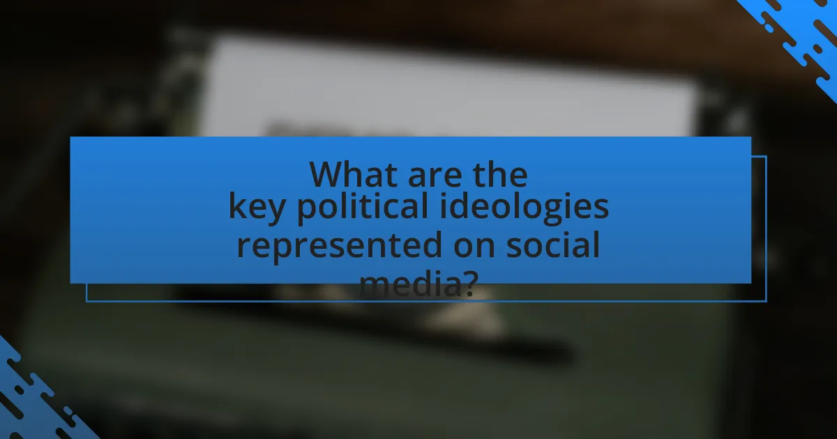 What are the key political ideologies represented on social media?