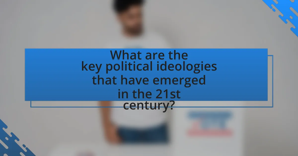 What are the key political ideologies that have emerged in the 21st century?