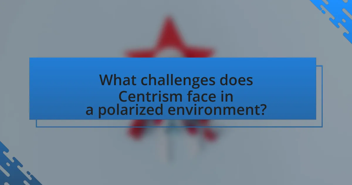 What challenges does Centrism face in a polarized environment?