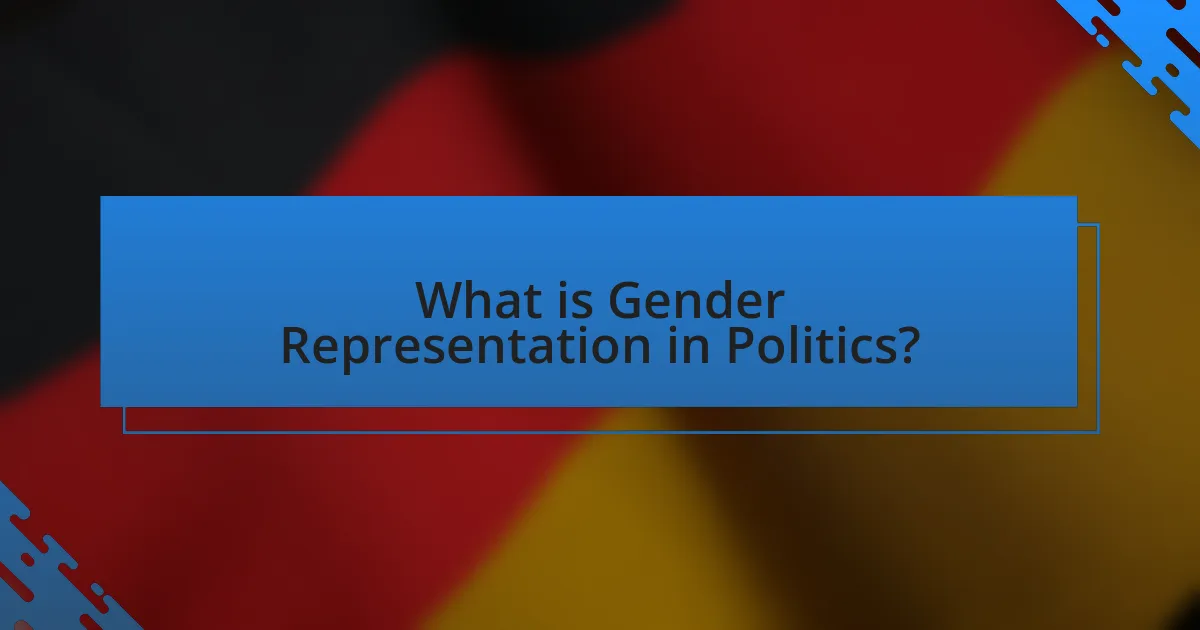 What is Gender Representation in Politics?