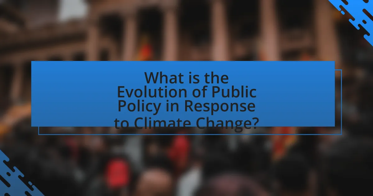 What is the Evolution of Public Policy in Response to Climate Change?