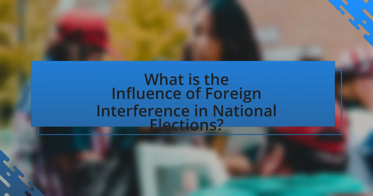 What is the Influence of Foreign Interference in National Elections?