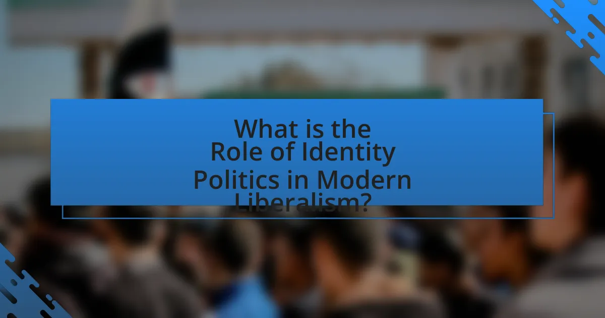 What is the Role of Identity Politics in Modern Liberalism?