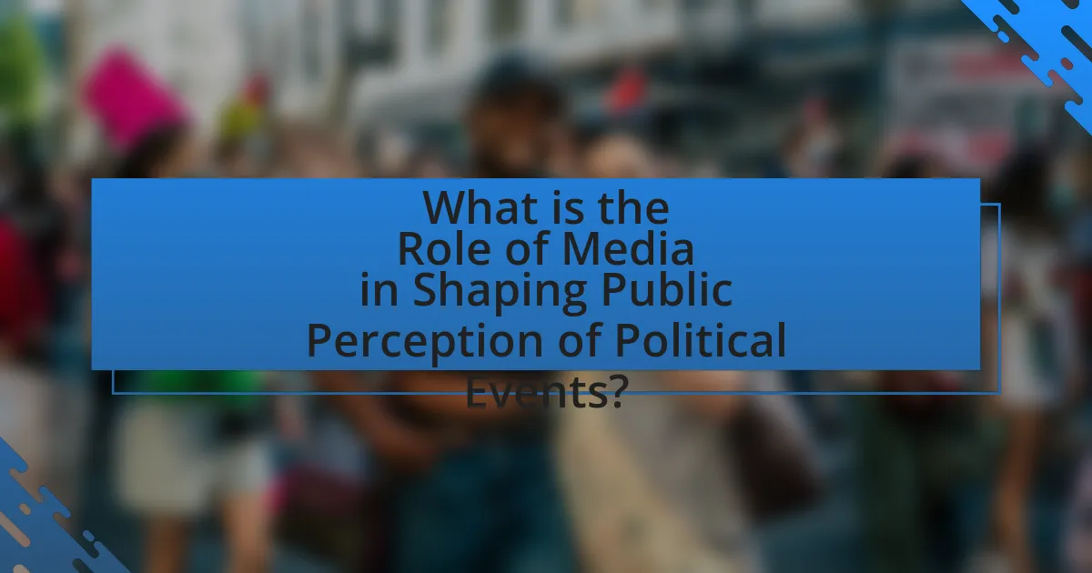 What is the Role of Media in Shaping Public Perception of Political Events?